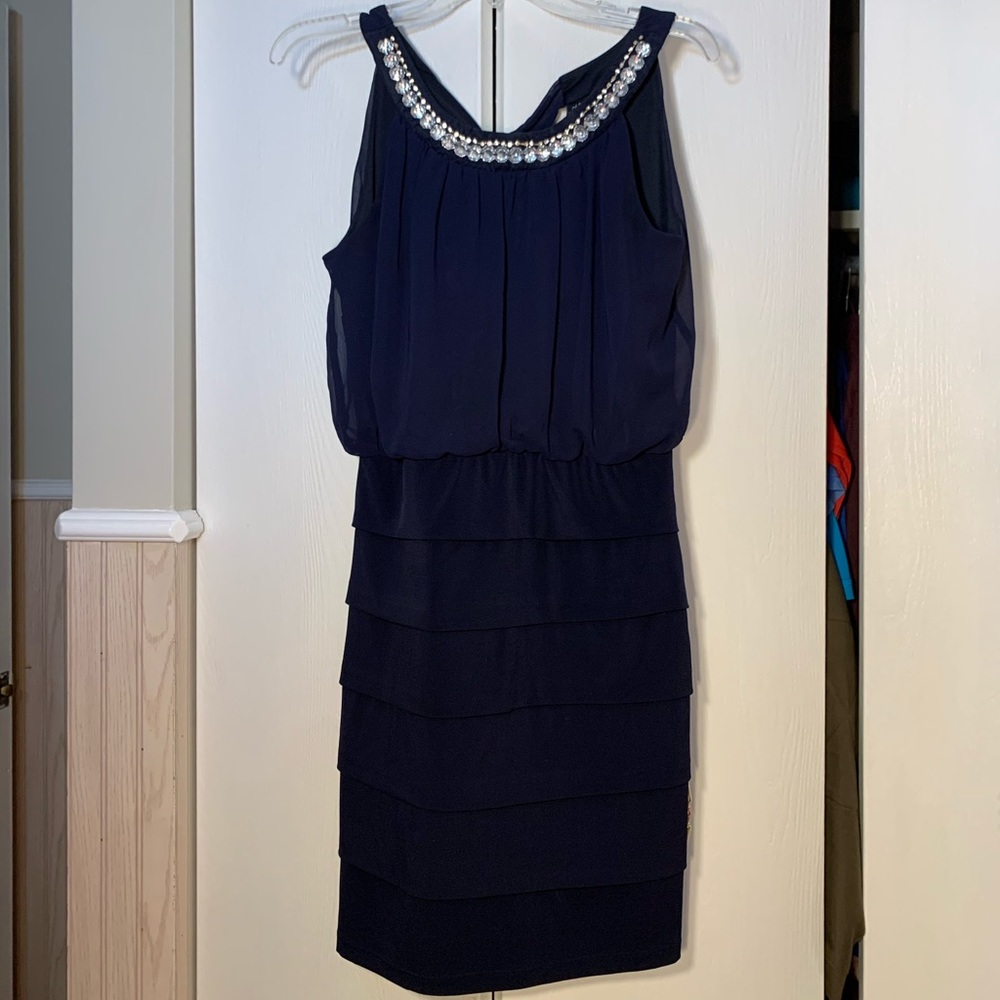 enfocus studio dark blue dress